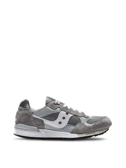 Graue Saucony-Laufschuhe mit Textur