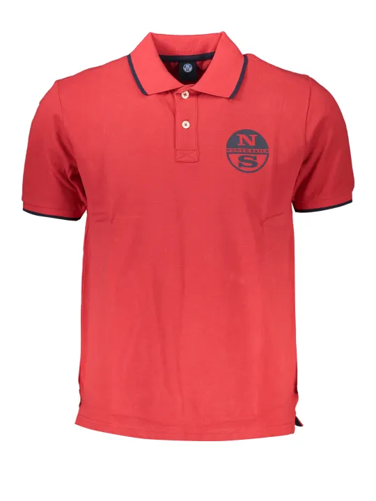 "North Sails Poloshirts im Sale | North Sails Red Contrast Polo Shirt online kaufen"|Planet-Deluxe