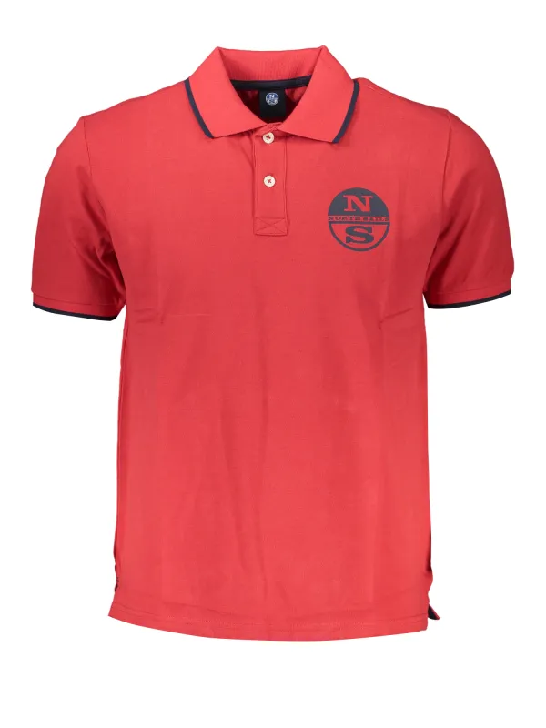 "North Sails Poloshirts im Sale | North Sails Red Contrast Polo Shirt online kaufen"|Planet-Deluxe