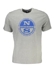 "North Sails T-Shirts im Sale | North Sails Graues Kurzarmshirt mit Meeresmotiv online kaufen"|Planet-Deluxe