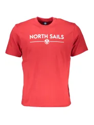 "North Sails T-Shirts im Sale | "North Sails Rotes T-Shirt mit Logoaufdruck" online kaufen"|Planet-Deluxe