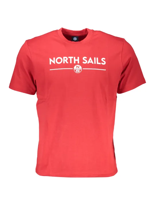"North Sails T-Shirts im Sale | "North Sails Rotes T-Shirt mit Logoaufdruck" online kaufen"|Planet-Deluxe