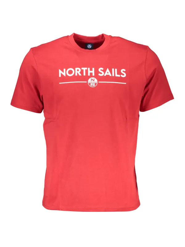 "North Sails T-Shirts im Sale | "North Sails Rotes T-Shirt mit Logoaufdruck" online kaufen"|Planet-Deluxe