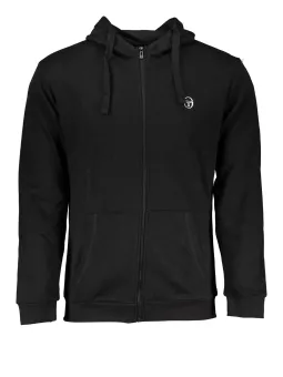 "Sergio Tacchini Fleece Hoodie Schwarz - Stil & Komfort"
