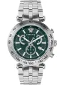 Graue Versace Uhr mit Stahlarmband