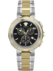Versace Grau Herren Edelstahl Uhr