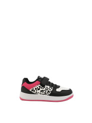 Leoparden-Sneaker mit rosa Akzenten