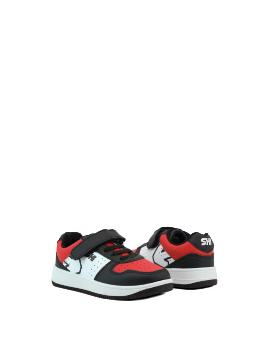 Schwarze und rote Shone 002 Sneakers