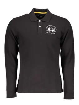 Elegantes LA MARTINA Sportpolo Schwarz – Regular Fit