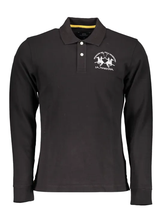 Elegantes LA MARTINA Sportpolo Schwarz – Regular Fit