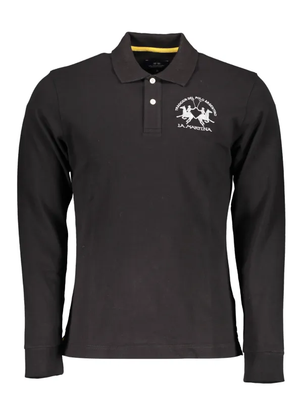 Elegantes LA MARTINA Sportpolo Schwarz – Regular Fit