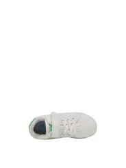Weiße grüne Kindersneakers mit Logo