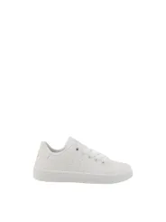 Weiße Leder Sneaker mit Löchern