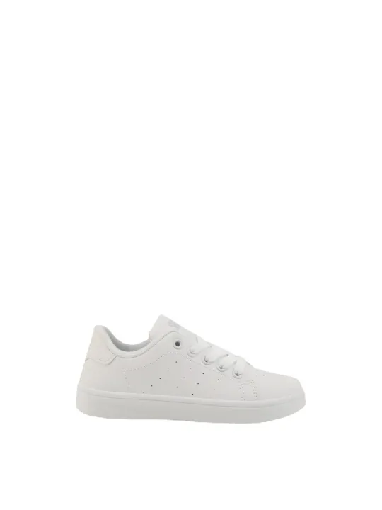 Weiße Leder Sneaker mit Löchern