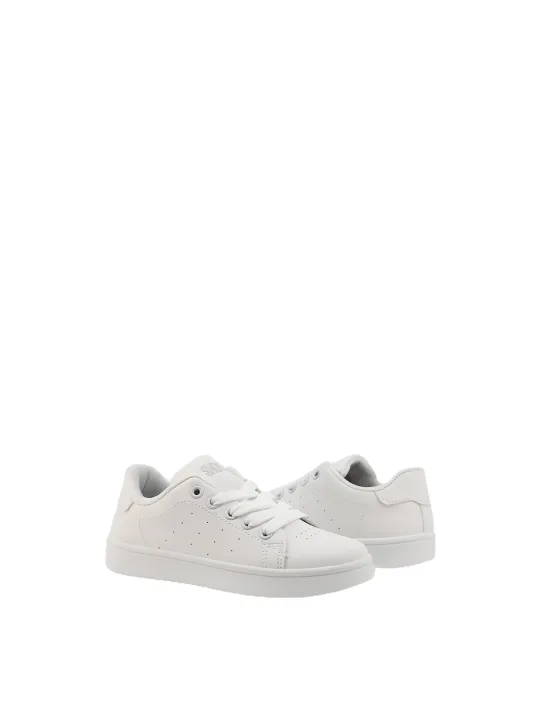 Weiße Leder Sneaker minimalistisch modern