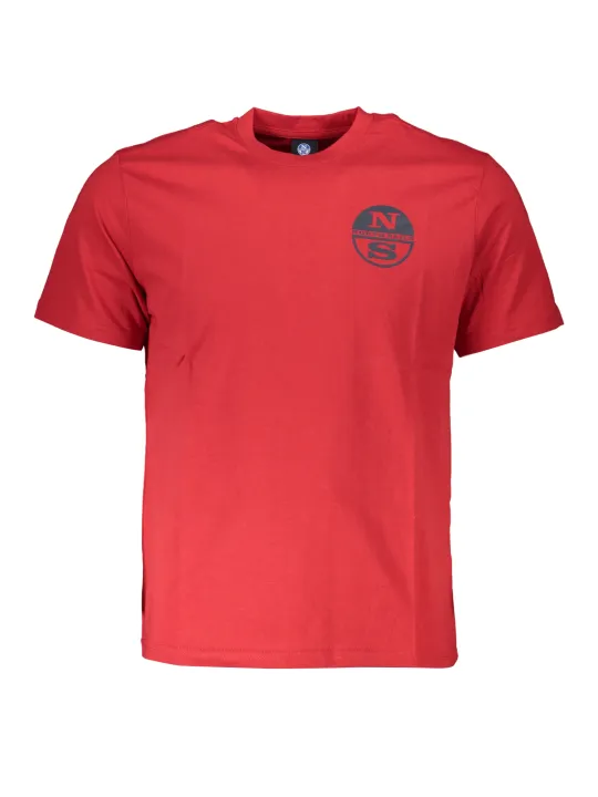 "North Sails T-Shirts im Sale | North Sails Rot T-Shirt, Kurzarm, Logo-Aufdruck online kaufen"|Planet-Deluxe