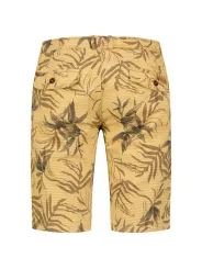 Beige Shorts mit Pflanzenmuster