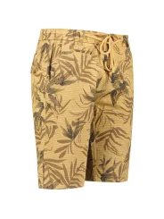 Tropische Shorts beige braun Muster