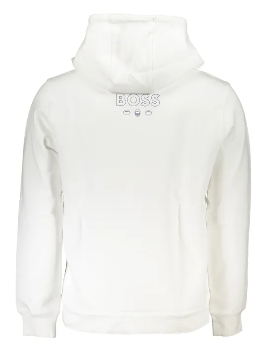 "Boss Startseite im Sale | Weißes HUGO BOSS Herren-Sweatshirt ohne Reißverschluss online kaufen"|Planet-Deluxe