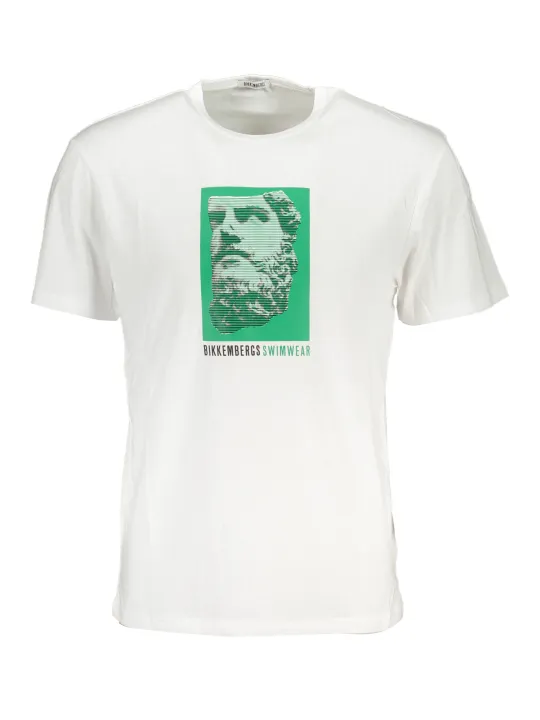 "Bikkembergs T-Shirts im Sale | Bikkembergs Skulptur T-Shirt Weiß online kaufen"|Planet-Deluxe