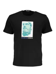 "Bikkembergs T-Shirts im Sale | Bikkembergs Schwarz Statuenprint T-Shirt online kaufen"|Planet-Deluxe