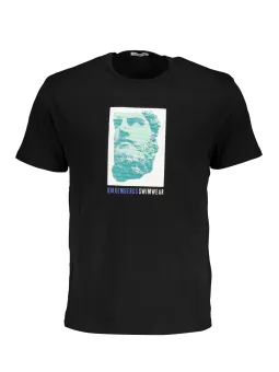 "Bikkembergs T-Shirt Schwarz mit Kunstaufdruck - Stilvoll & Modern"