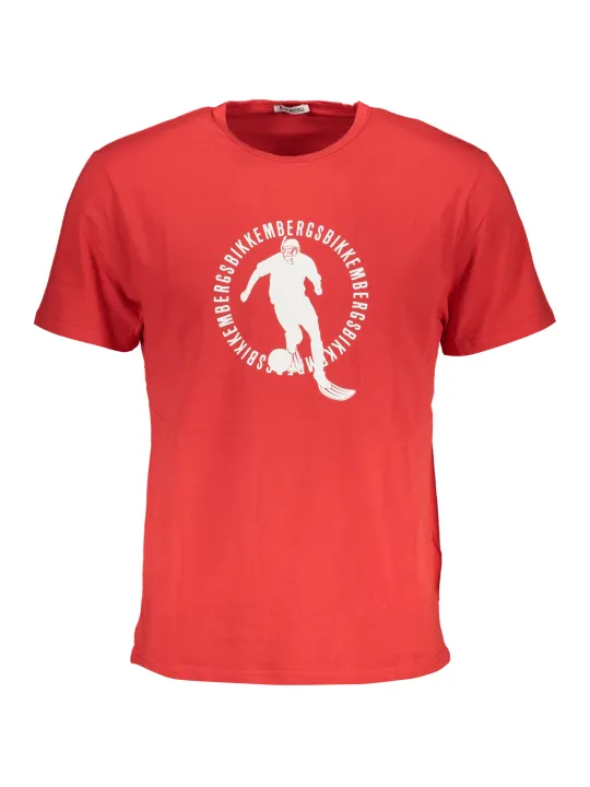 "Bikkembergs Startseite im Sale | BIKKEMBERGS HERREN-ROTES KURZARM-T-SHIRT online kaufen"|Planet-Deluxe