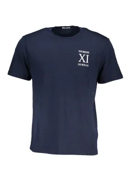 "Bikkembergs Marineblau T-Shirt mit Grafikprint – Stylisch"
