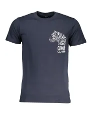 "Cavalli Class Marineblaues Tiger T-Shirt - Stilvoll & Modern"