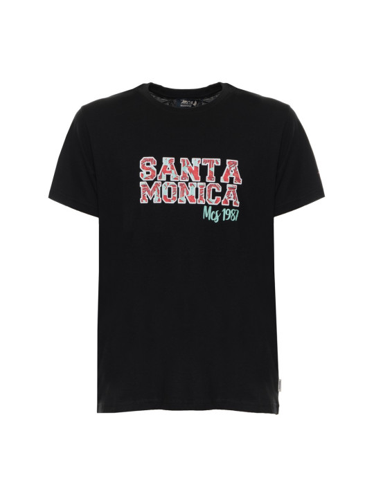 Schwarzes T-Shirt Santa Monica 1981