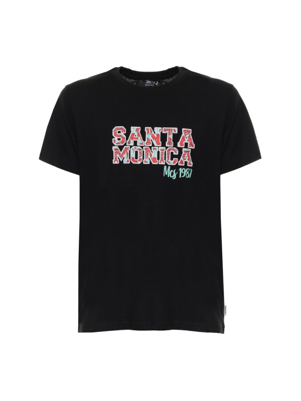 Schwarzes T-Shirt Santa Monica 1981 Schwarzes T-Shirt Santa Monica 1981