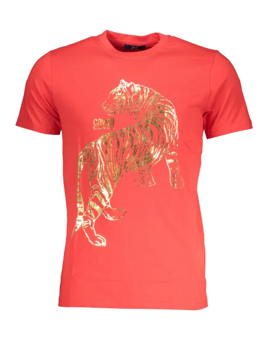 "Cavalli Class T-Shirts im Sale | Cavalli Class Tiger Rot TShirt online kaufen"|Planet-Deluxe