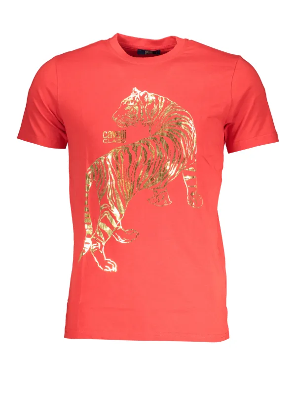 "Cavalli Class T-Shirts im Sale | Cavalli Class Tiger Rot TShirt online kaufen"|Planet-Deluxe