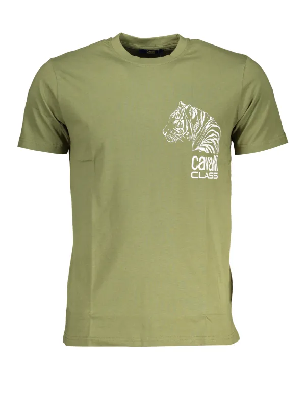 "Cavalli Class T-Shirts im Sale | Cavalli Class Olivgrün Tiger T-Shirt online kaufen"|Planet-Deluxe