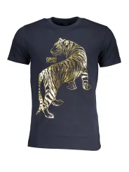 "Cavalli Class T-Shirts im Sale | Cavalli Class Blau Tiger-Print T-Shirt online kaufen"|Planet-Deluxe