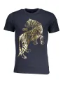 "Cavalli Class T-Shirts im Sale | Cavalli Class Blau Tiger-Print T-Shirt online kaufen"|Planet-Deluxe