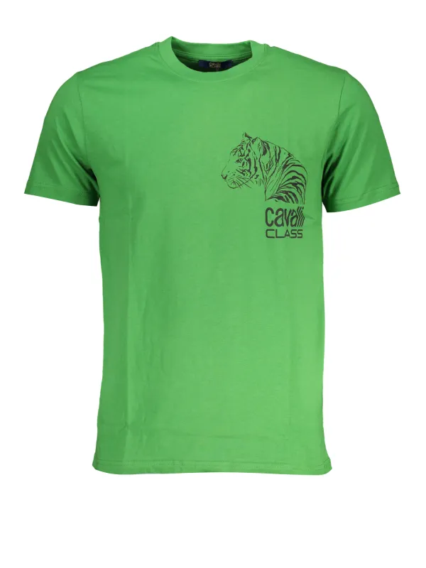 "Cavalli Class T-Shirts im Sale | Cavalli Class Tiger Grün T-Shirt online kaufen"|Planet-Deluxe