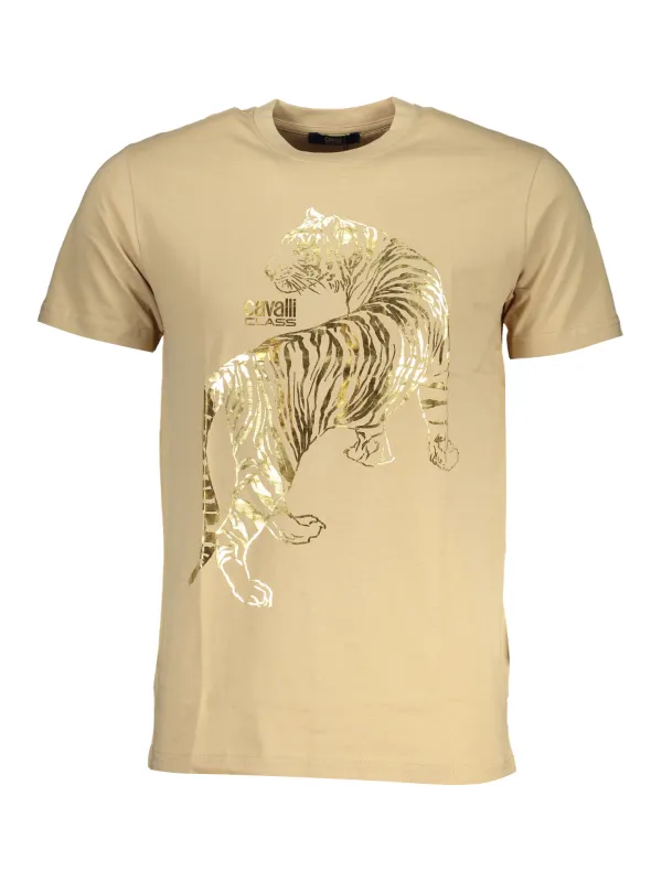 "Cavalli Class T-Shirts im Sale | "Cavalli Class Beige Tiger T-Shirt Herren" online kaufen"|Planet-Deluxe