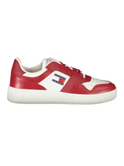 "Stylische Tommy Hilfiger Rot-Weiß Sneakers EM0EM01395"