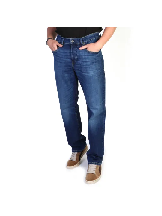 Blaue Diesel D-VIKER Straight Leg Jeans