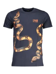 "Cavalli Class T-Shirts im Sale | Cavalli Class Snake Blue Tee online kaufen"|Planet-Deluxe