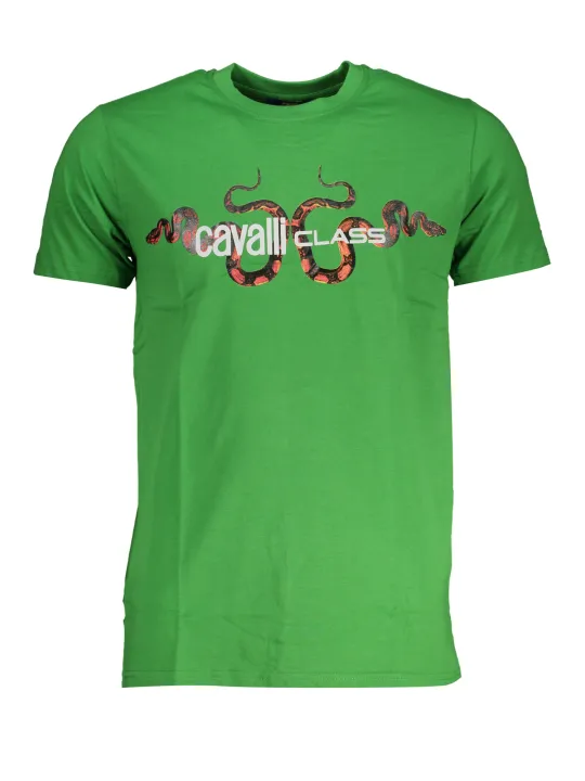 "Cavalli Class T-Shirts im Sale | Cavalli Class Lux Tee Grün online kaufen"|Planet-Deluxe