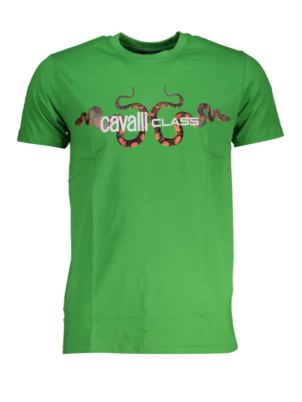 "Cavalli Class T-Shirts im Sale | Cavalli Class Lux Tee Grün online kaufen"|Planet-Deluxe