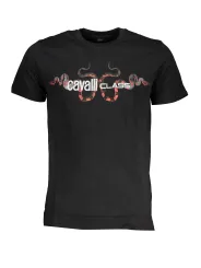 "Cavalli Class T-Shirts im Sale | Cavalli Class Schwarzes Schlangenprint T-Shirt online kaufen"|Planet-Deluxe