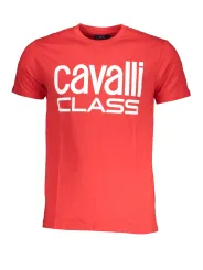 "Cavalli Class T-Shirts im Sale | Cavalli Class Elegance Rot T-Shirt online kaufen"|Planet-Deluxe