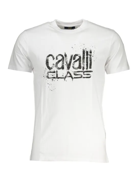 "Cavalli Class T-Shirts im Sale | Cavalli Class Weißes Logo T-Shirt Herren online kaufen"|Planet-Deluxe