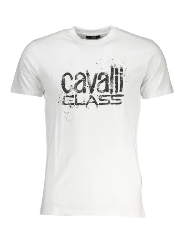 "Cavalli Class T-Shirts im Sale | Cavalli Class Weißes Logo T-Shirt Herren online kaufen"|Planet-Deluxe