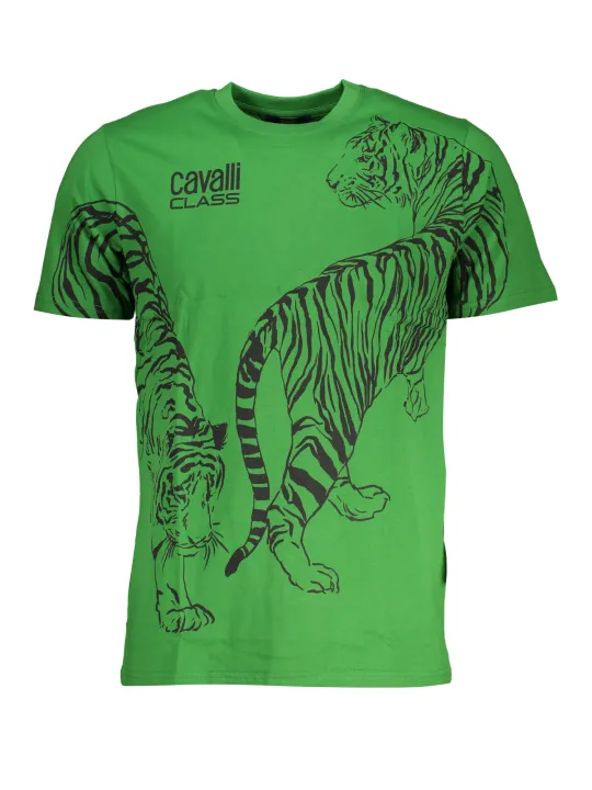 "Cavalli Class T-Shirts im Sale | Cavalli Class Jungle Green Tiger Tee online kaufen"|Planet-Deluxe