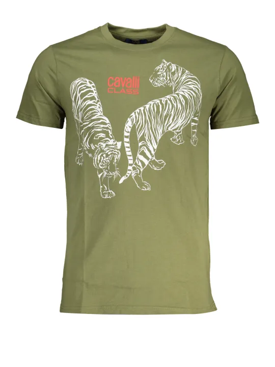 "Cavalli Class T-Shirts im Sale | Cavalli Class QXT62YJD060_VE04050 Grün online kaufen"|Planet-Deluxe