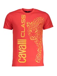 "Cavalli Class T-Shirts im Sale | Cavalli Class Rot Leopard Herren TShirt online kaufen"|Planet-Deluxe